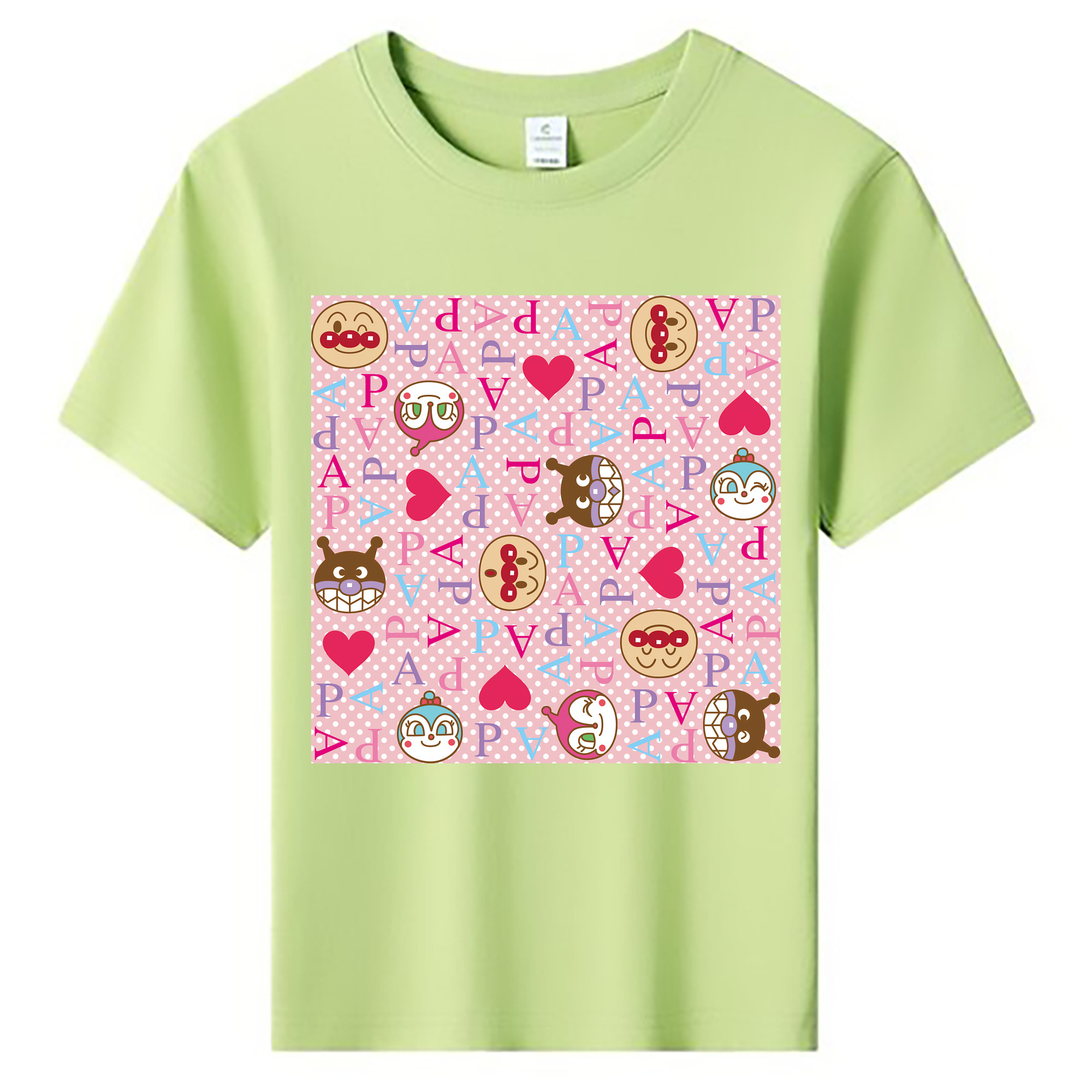 （画像用） アンパンマン Anpanman 綿100％キッズTシャツ（フロントプリント）